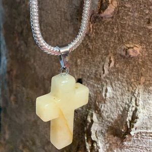 Citrine Healing Quartz Cross+Ámbar/Citrino y Ambar